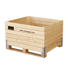 Wooden box for fruits and vegetables