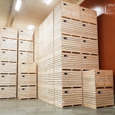 Wooden potato crates